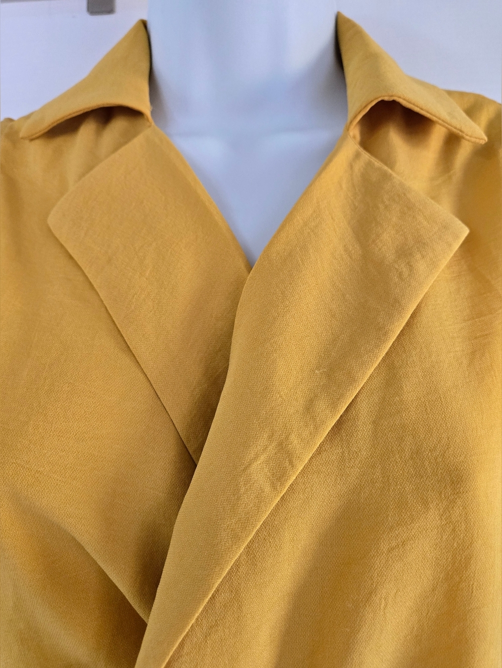 Michele Mustard Yellow Sleeveless Wrap Blouse - Picture 2 of 5